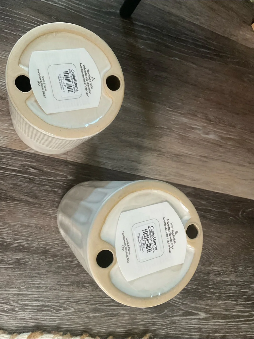 Crate&Barrel Candle Holders - Set of 2